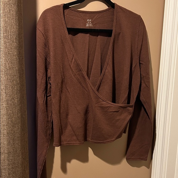 aerie Tops - Aerie Chocolate Brown Knit Top